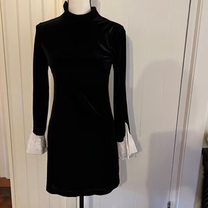 Small brand new with tags black velvet dress!